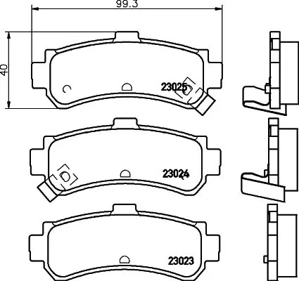 Handler.Part Brake pad set, disc brake MINTEX MDB1832 1