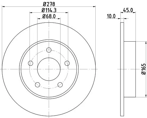 Handler.Part Brake disc MINTEX MDC1606 1