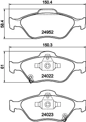 Handler.Part Brake pad set, disc brake MINTEX MDB3870 1