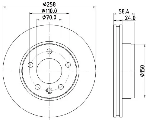 Handler.Part Brake disc MINTEX MDC424 1