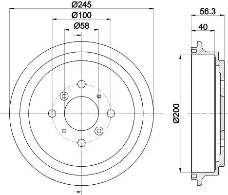 Handler.Part Brake drum MINTEX MBD206 1