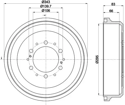 Handler.Part Brake drum MINTEX MBD084 1