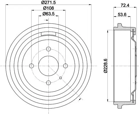 Handler.Part Brake drum MINTEX MBD038 1