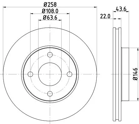 Handler.Part Brake disc MINTEX MDC1030C 1