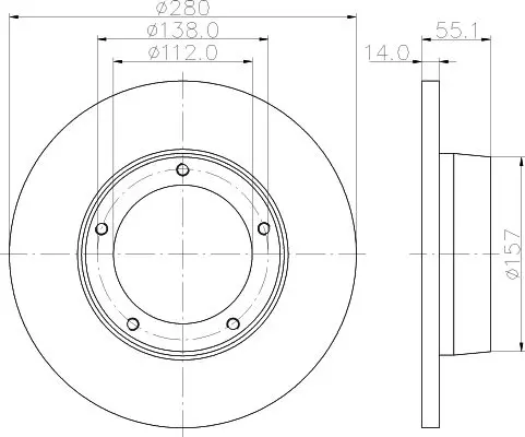 Handler.Part Brake disc MINTEX MDC752 1