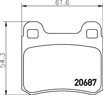 Handler.Part Brake pad set, disc brake MINTEX MDB1560 1