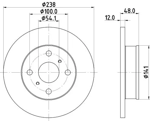 Handler.Part Brake disc MINTEX MDC725 1