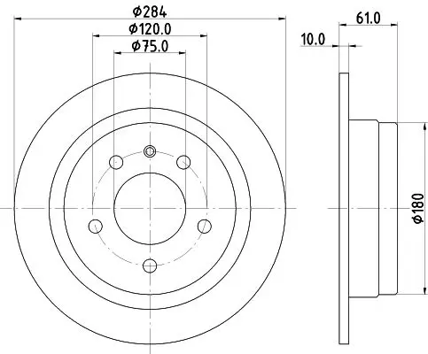 Handler.Part Brake disc MINTEX MDC271 1