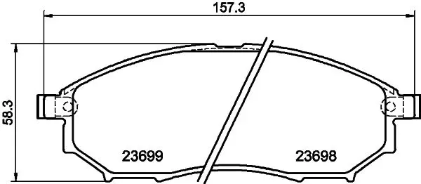 Handler.Part Brake pad set, disc brake MINTEX MDB2247 1