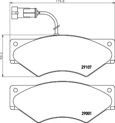 Handler.Part Brake pad set, disc brake MINTEX MDB2603 1