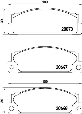 Handler.Part Brake pad set, disc brake MINTEX MDB1203 1