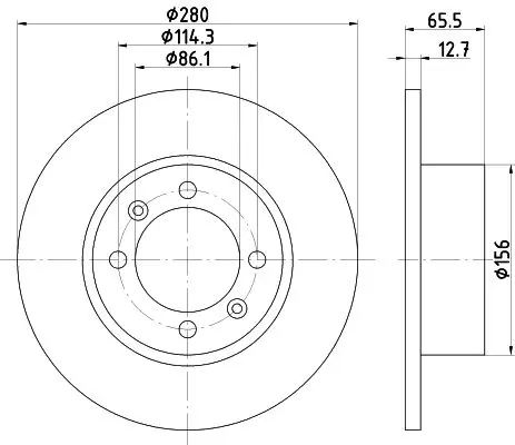 Handler.Part Brake disc MINTEX MDC298 1