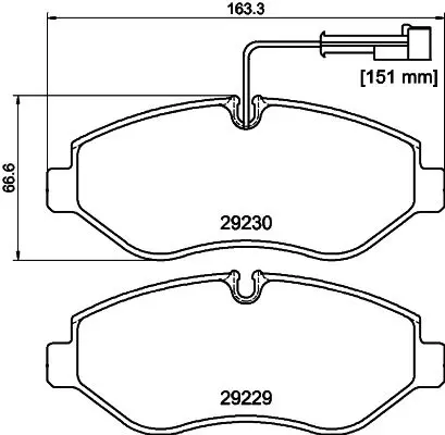 Handler.Part Brake pad set, disc brake MINTEX MDB2917 1