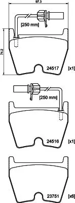 Handler.Part Brake pad set, disc brake MINTEX MDB2970 1