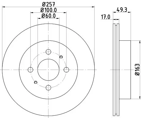 Handler.Part Brake disc MINTEX MDC1770 1