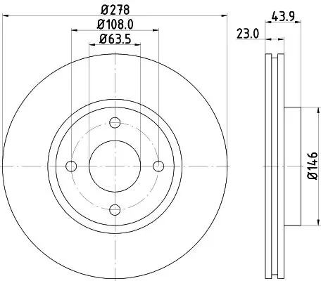 Handler.Part Brake disc MINTEX MDC2481 1