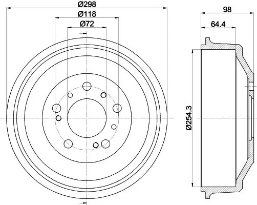 Handler.Part Brake drum MINTEX MBD041 1