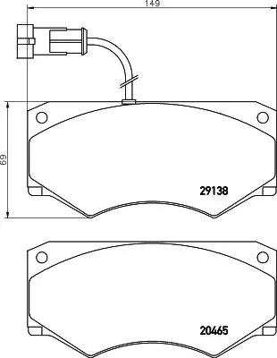 Handler.Part Brake pad set, disc brake MINTEX MDB2640 1