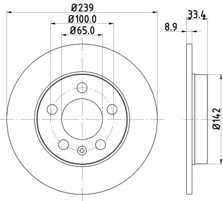 Handler.Part Brake disc MINTEX MDC1515 1