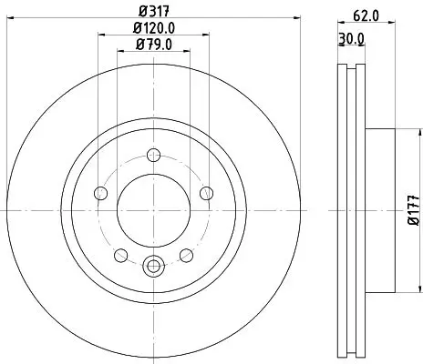 Handler.Part Brake disc MINTEX MDC1727 1