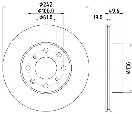 Handler.Part Brake disc MINTEX MDC344 1