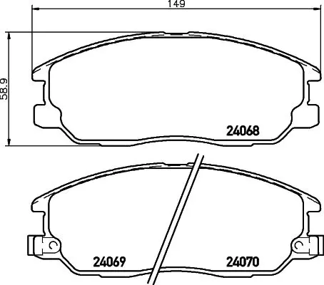 Handler.Part Brake pad set, disc brake MINTEX MDB2339 1