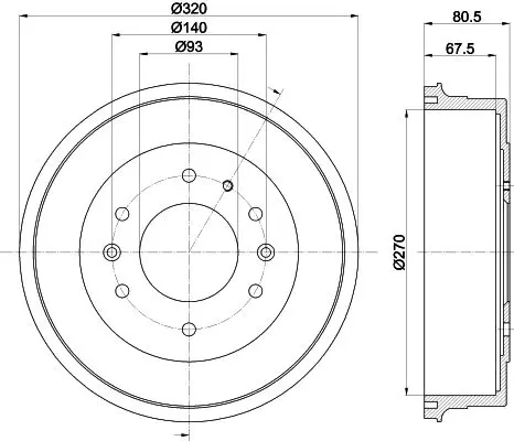 Handler.Part Brake drum MINTEX MBD314 1