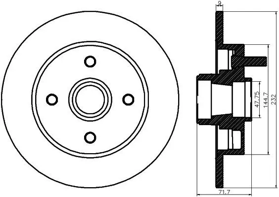 Handler.Part Brake disc MINTEX MDC1291 1