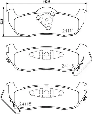 Handler.Part Brake pad set, disc brake MINTEX MDB3822 1