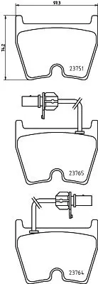 Handler.Part Brake pad set, disc brake MINTEX MDB2601 1