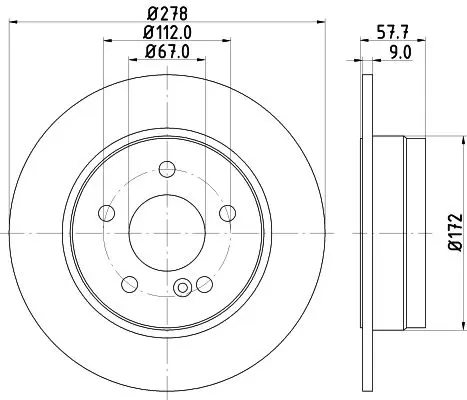 Handler.Part Brake disc MINTEX MDC2015 1