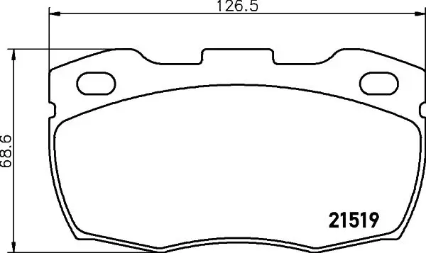 Handler.Part Brake pad set, disc brake MINTEX MLB114 1