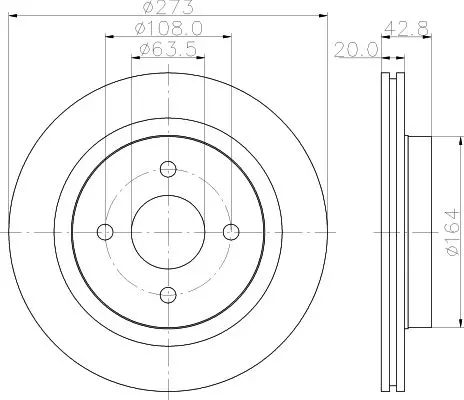 Handler.Part Brake disc MINTEX MDC1868 1