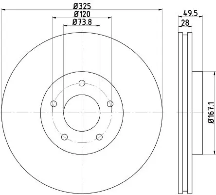 Handler.Part Brake disc MINTEX MDC2105 1