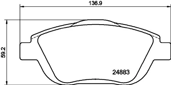 Handler.Part Brake pad set, disc brake MINTEX MDB3025 1