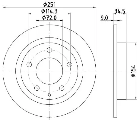 Handler.Part Brake disc MINTEX MDC1309 1