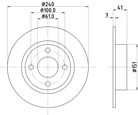 Handler.Part Brake disc MINTEX MDC1410 1