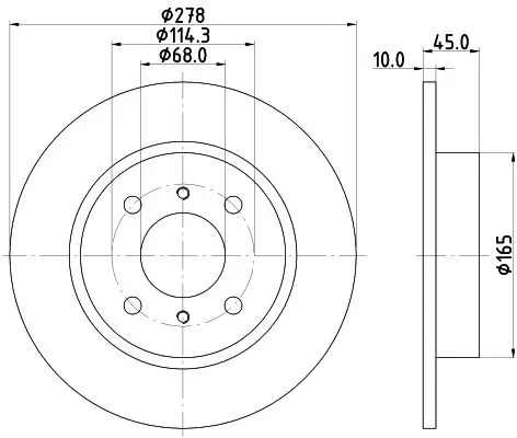 Handler.Part Brake disc MINTEX MDC1518 1