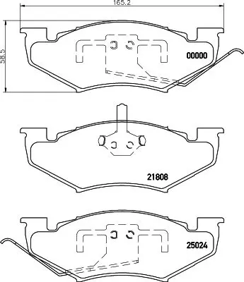 Handler.Part Brake pad set, disc brake MINTEX MDB2101 1