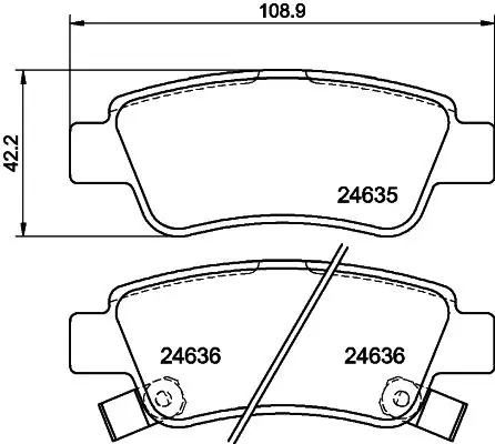 Handler.Part Brake pad set, disc brake MINTEX MDB2926 1