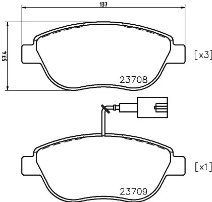 Handler.Part Brake pad set, disc brake MINTEX MDB3015 1