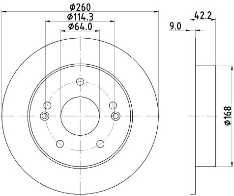 Handler.Part Brake disc MINTEX MDC1863 1