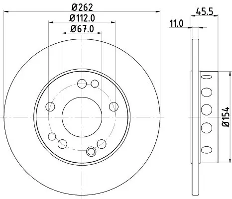 Handler.Part Brake disc MINTEX MDC351 1