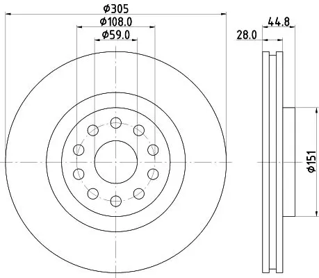 Handler.Part Brake disc MINTEX MDC1563 1