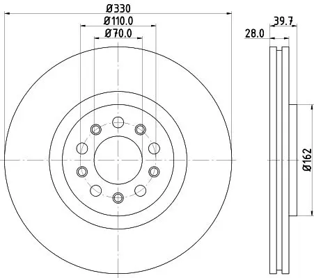 Handler.Part Brake disc MINTEX MDC2158 1