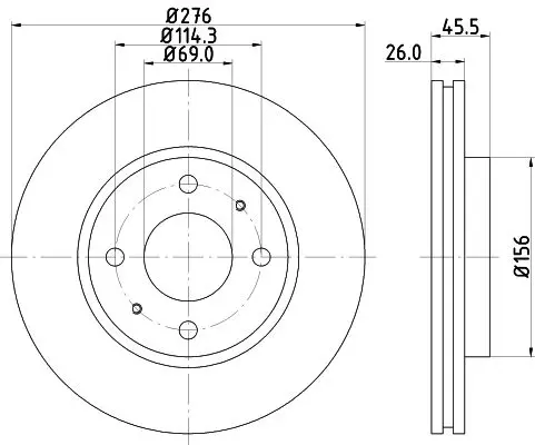 Handler.Part Brake disc MINTEX MDC2306 1