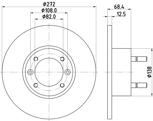 Handler.Part Brake disc MINTEX MDC1264 1