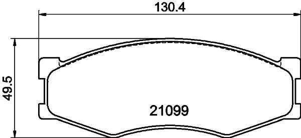 Handler.Part Brake pad set, disc brake MINTEX MDB1279 1