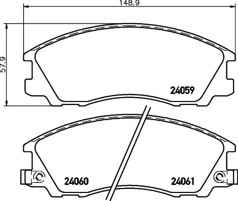 Handler.Part Brake shoe set MINTEX MFR648 1