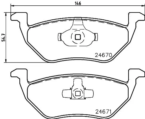 Handler.Part Brake pad set, disc brake MINTEX MDB2627 1